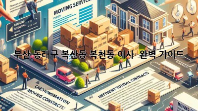 부산 동래구 복산동 복천동 이사 🚚💨 완벽 가이드 ✨